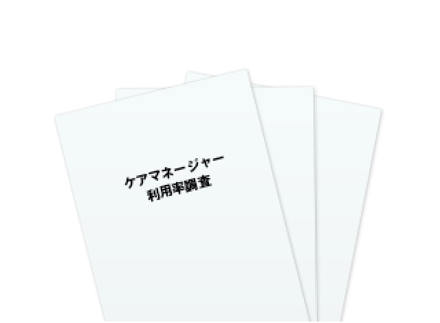 ケアマネジャー利用率調査の資料イメージ